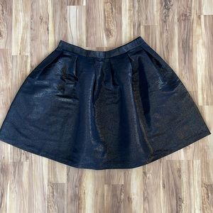 Forever 21 Plus Size 1x black and gold glitter a-line skirt